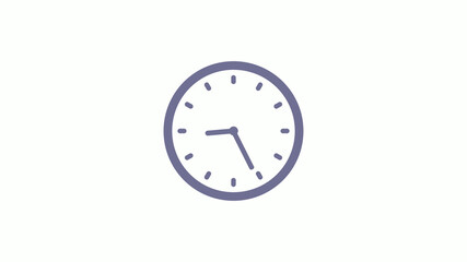 Amazing circle blue gray counting down clock icon on white background,clock icon