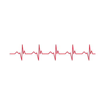 recommend clip art: Heart beat monitor pulse line art icon for medical apps and websites isolated on white background EPS Vector
