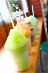 カラフルなかき氷