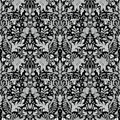 traditional Indian paisley pattern on black    background