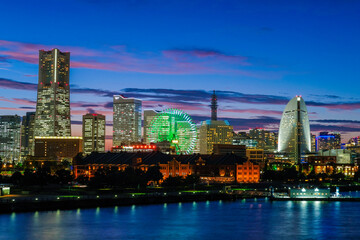 大さん橋からの横浜みなとみらいの夜景