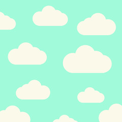 Cloud bubbles, sky background EPS Vector
