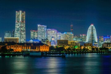 大さん橋からの横浜みなとみらいの夜景