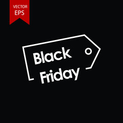 Black Friday on black background EPS Vector Hot Sale, Disount