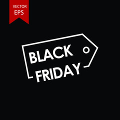 Black Friday on black background EPS Vector Hot Sale, Disount