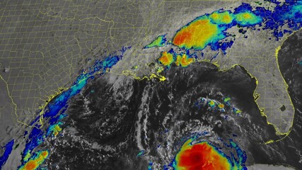 2020 Hurricane Laura time lapse satellite imagery. "Sandwich" Band

This work was created using data provided by NOAA / NESDIS / STAR which is not subject to copyright protection.