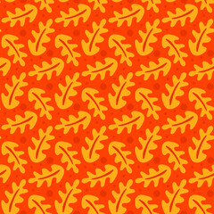 seamless pattern with leaf season autumn