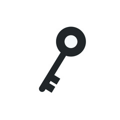 Simple black key, password sign isolated on white background EPS Vector