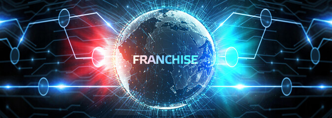 Franchise concept. Business, Technology, Internet and network concept.