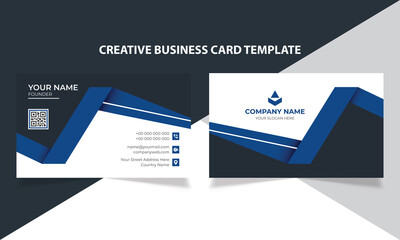 Stylish corporate business card template design 
