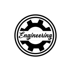 Simple Engineering logo vector for factory and industrial.