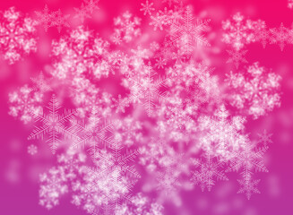 Abstract pink snowflakes background