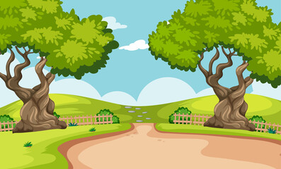 Empty background nature park scenery