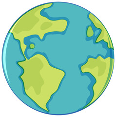 Earth globe icon isolated