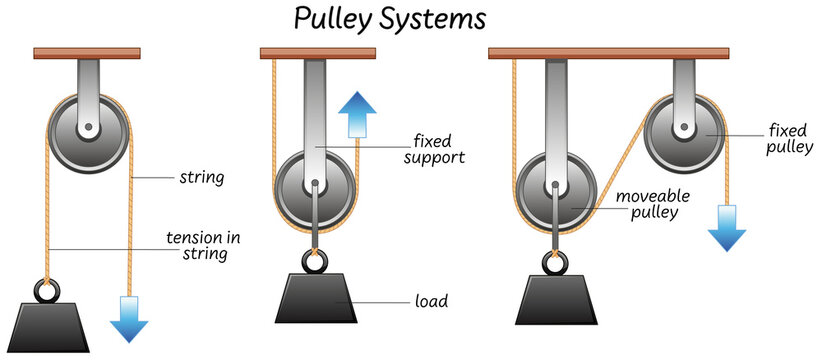 Science pulley systems label