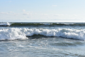 wave breaking on the beach
