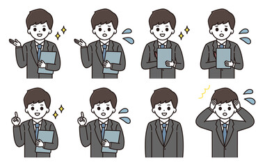 ビジネスマン 表情 セット