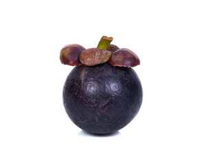 Mangosteen isolated on the white background