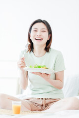 Healthy lifestyle of Asian women