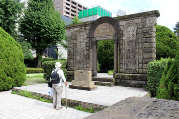 The memorial gate at Xavier Park in Kagoshima