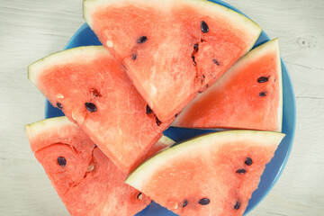 Natural watermelon as source vitamins and minerals, concept of healthy juicy dessert