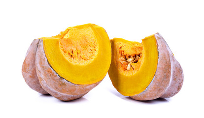 Pumpkin slice isolated on a white background