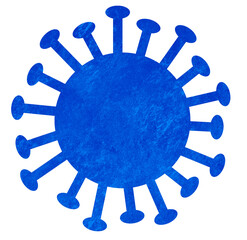 Corona virus or bacteria, blue