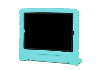 Tablet in a bright cover, designed for children