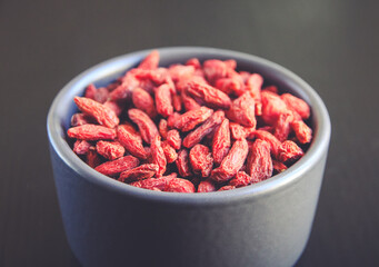 Goji berries in a bowl.
