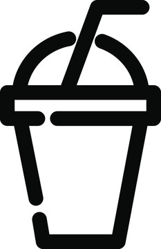 Coffee Glass Cafe Vector Icon