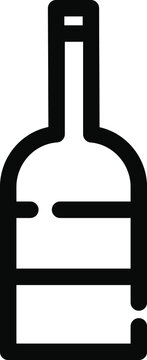 Wine Bottle Cafe Vector Icon