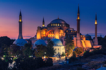 Hagia Sophia at sunset light, Istanbul, Turkey