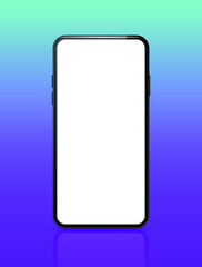 Realistic Black Detailed Smartphone Mockup Background . Isolated Vector Elements