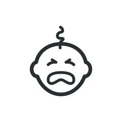 Baby boy sobbing icon