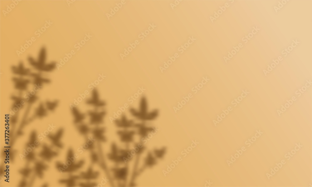 Poster transparent vector overlay floral shadow on trendy honey dijon color background. gradient mesh mock 
