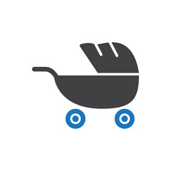 Baby pram icon