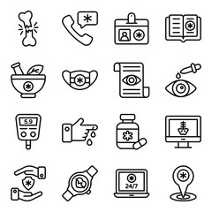 
Medical and Healthcare Icons Pack 
