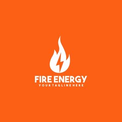Professional fire energy logo design