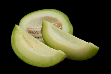 Ripe melon fruit colseup