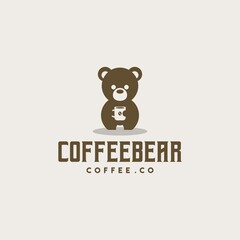 Creative coffee bear logo design