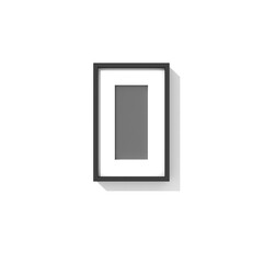empty  picture frame template set, 3d rendering