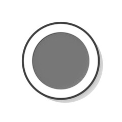 empty circle picture frame template set, 3d rendering