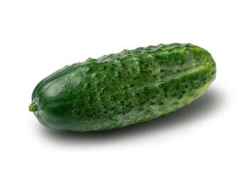 Cucumber isolated on white background, clipping path, full depth of field.