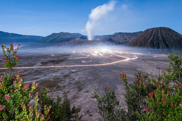 mount bromo and the beautifu night light