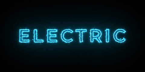Electric effect Title which reads electric, agaisnt a black background.