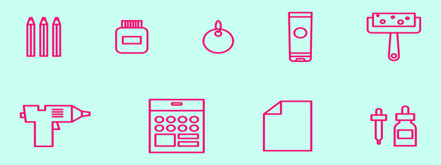 set of building tools repair cartoon icon design template with various models. vector illustration