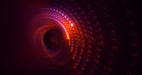 3D rendering abstract multicolor fractal light background