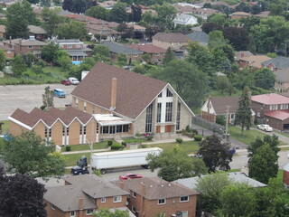 Ariel view of a Church