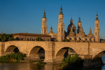 Fototapeta na wymiar Basilica of Our Lady of Pillar in Zaragoza, Spain, Europe