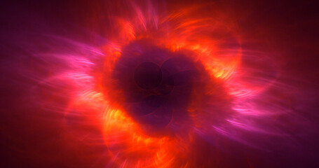 3D rendering abstract circle light background